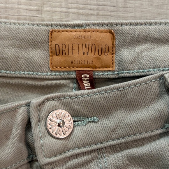 Driftwood Charlee Wide Leg Cropped Sage Green Size 31 - Picture 6 of 8